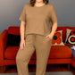 Mocha Luxurious Cotton Breastfeeding Loungewear Short Sleeve Pre Order