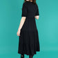 Beth Black Midi Breastfeeding Dress - Stylish Mum