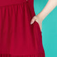 Burgundy Midi Breastfeeding Dress - Stylish Mum