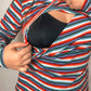Cara Stripe Breastfeeding Top - Stylish Mum