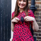 Evelyn Leopard Midi Breastfeeding Dress - Stylish Mum
