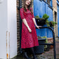 Evelyn Leopard Midi Breastfeeding Dress - Stylish Mum