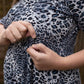 Lola Leopard Midi Breastfeeding Dress - Stylish Mum