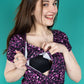 Pre Order Purple Leopard Breastfeeding Jumpsuit - Stylish Mum