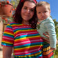 Rainbow Breastfeeding Skater Dress - Stylish Mum for nursing dresses UK