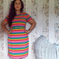 Rainbow Breastfeeding Skater Dress - Stylish Mum