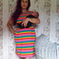 Rainbow Breastfeeding Skater Dress - Stylish Mum for nursing dresses UK