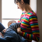 Rainbow Breastfeeding Top | Nursing Top | Fashionable Breastfeeding Clothes UK by Stylish Mum 