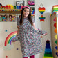 Ruby Rainbow Leopard Breastfeeding Dress - Stylish Mum