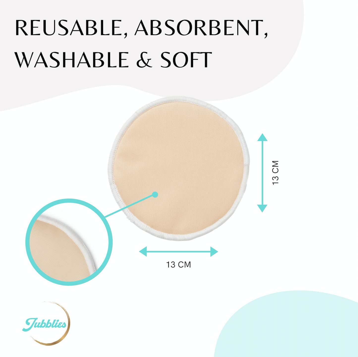 Trial Pack - reusable nursing breast pads (strictly one pack per order)
